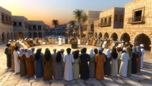 biblical usage of thronged