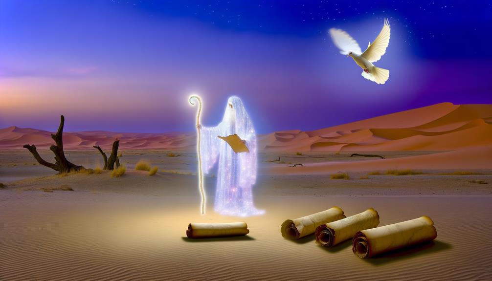carried by divine messengers