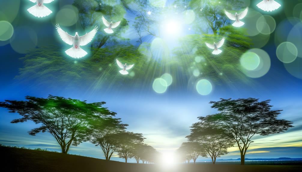dove representing divine presence