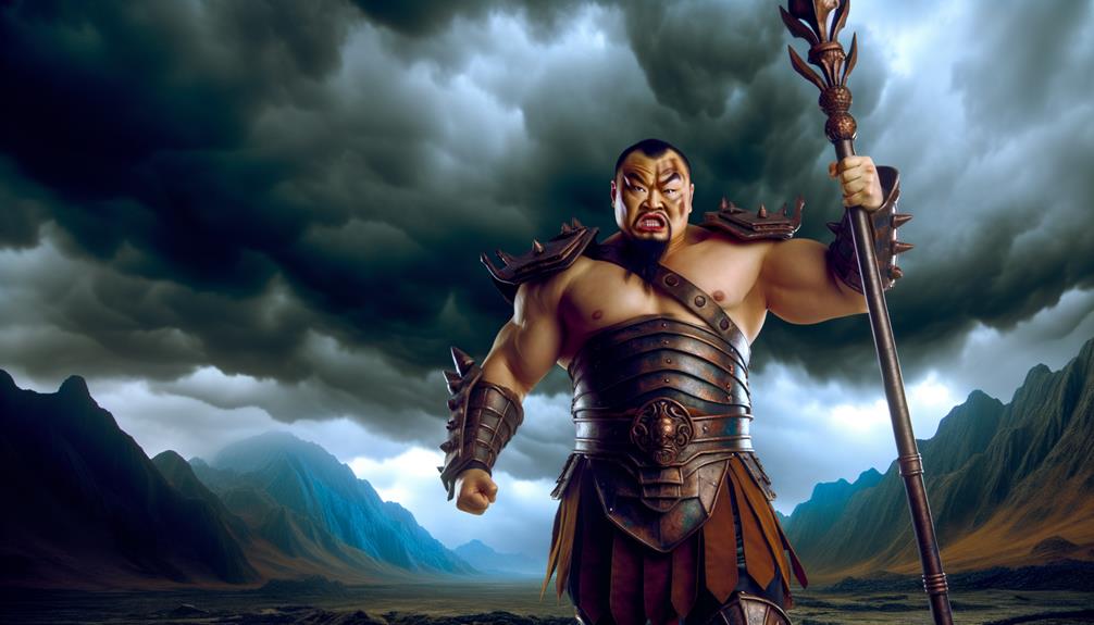goliath s towering stature described