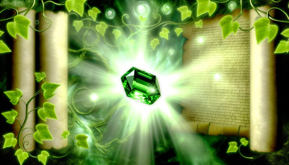 green gemstones represent growth