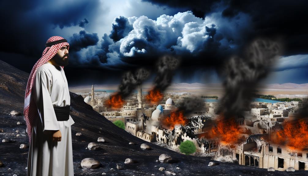 imagery of devastation unfolding