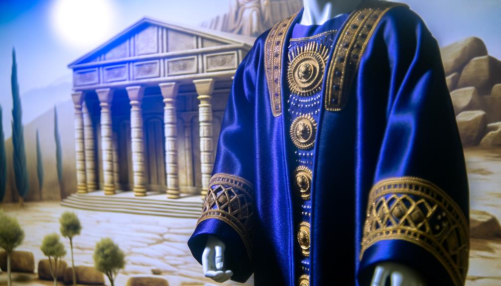 indigo clad priestly attire