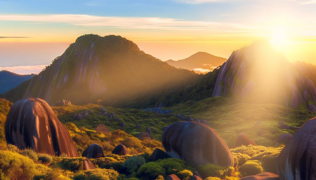 majestic peaks and valleys