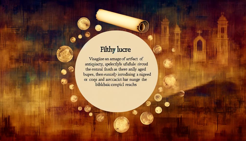 meaning of filthy lucre