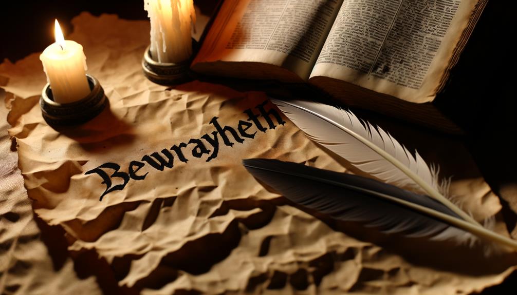 origin of bewrayeth term