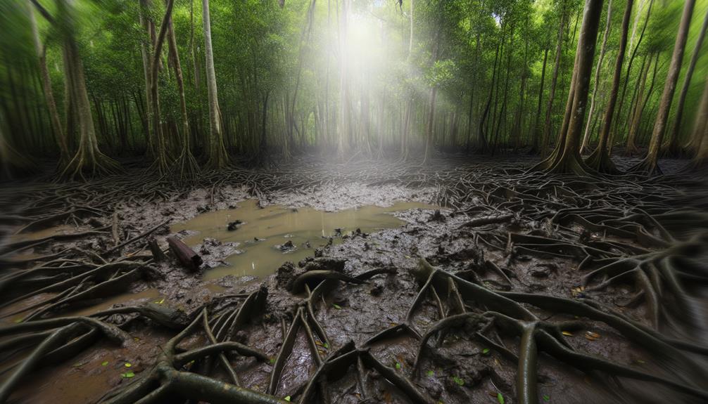 swampy muddy ground