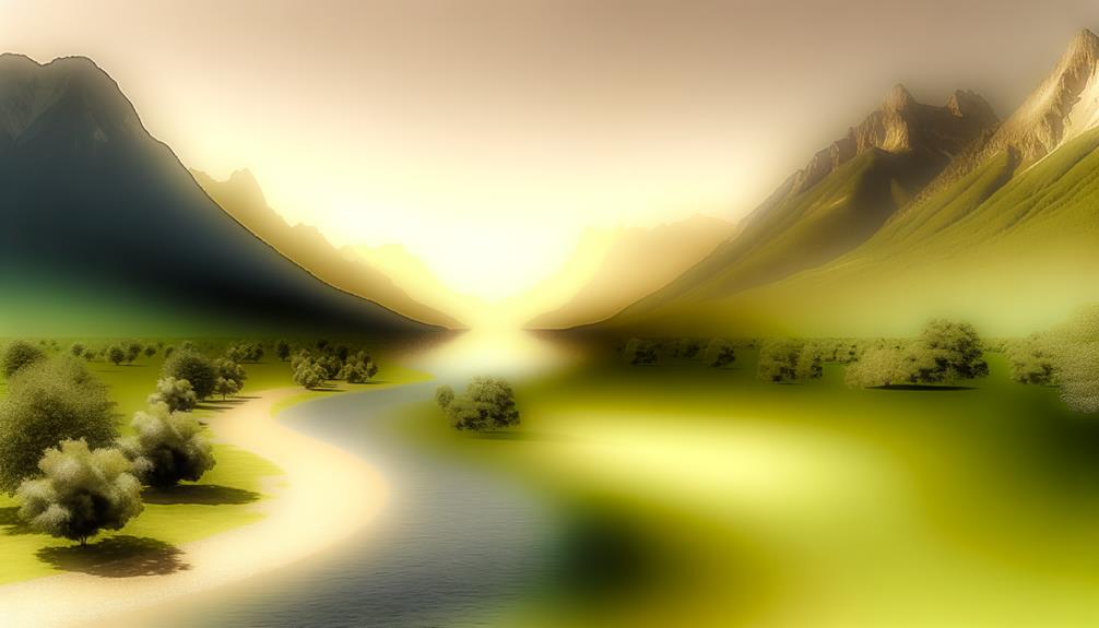 valleys represent depth and contrast